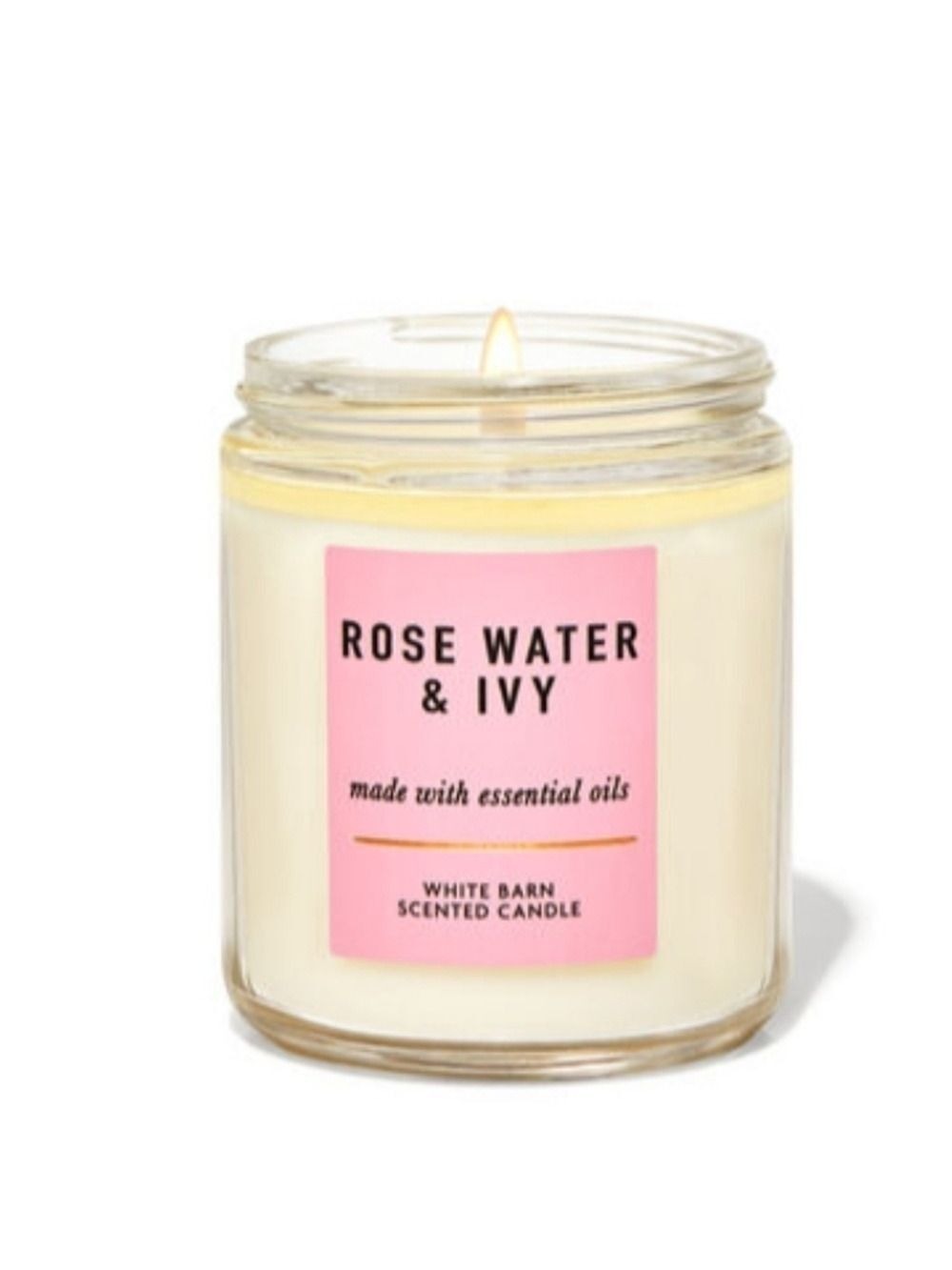 ROSE WATER & IVY SINGLE WICK CANDLE